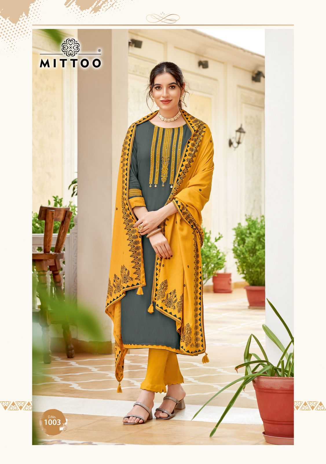 Ynf Rayon RIN190 MITTOO-Festiva Setwise Collections Wholesale Dresses & Suits Catalogs Manufacturer