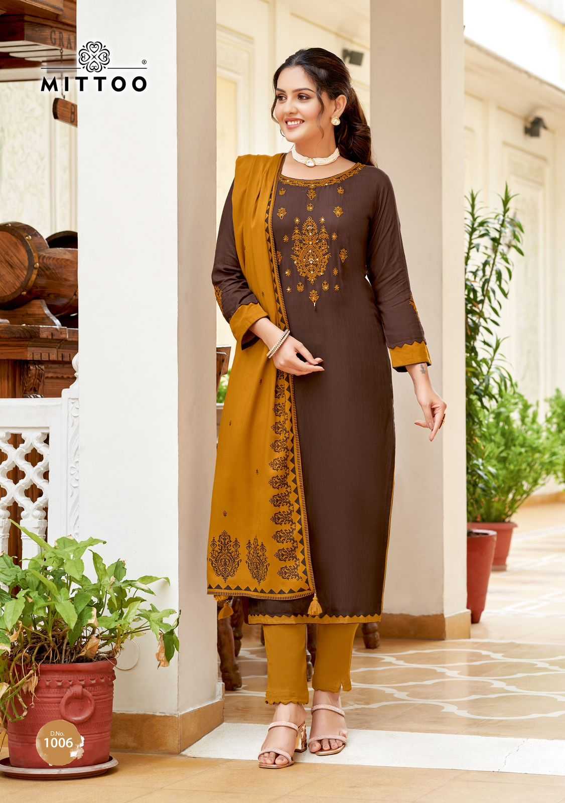 Ynf Rayon RIN190 MITTOO-Festiva Setwise Collections Wholesale Dresses & Suits Catalogs Manufacturer