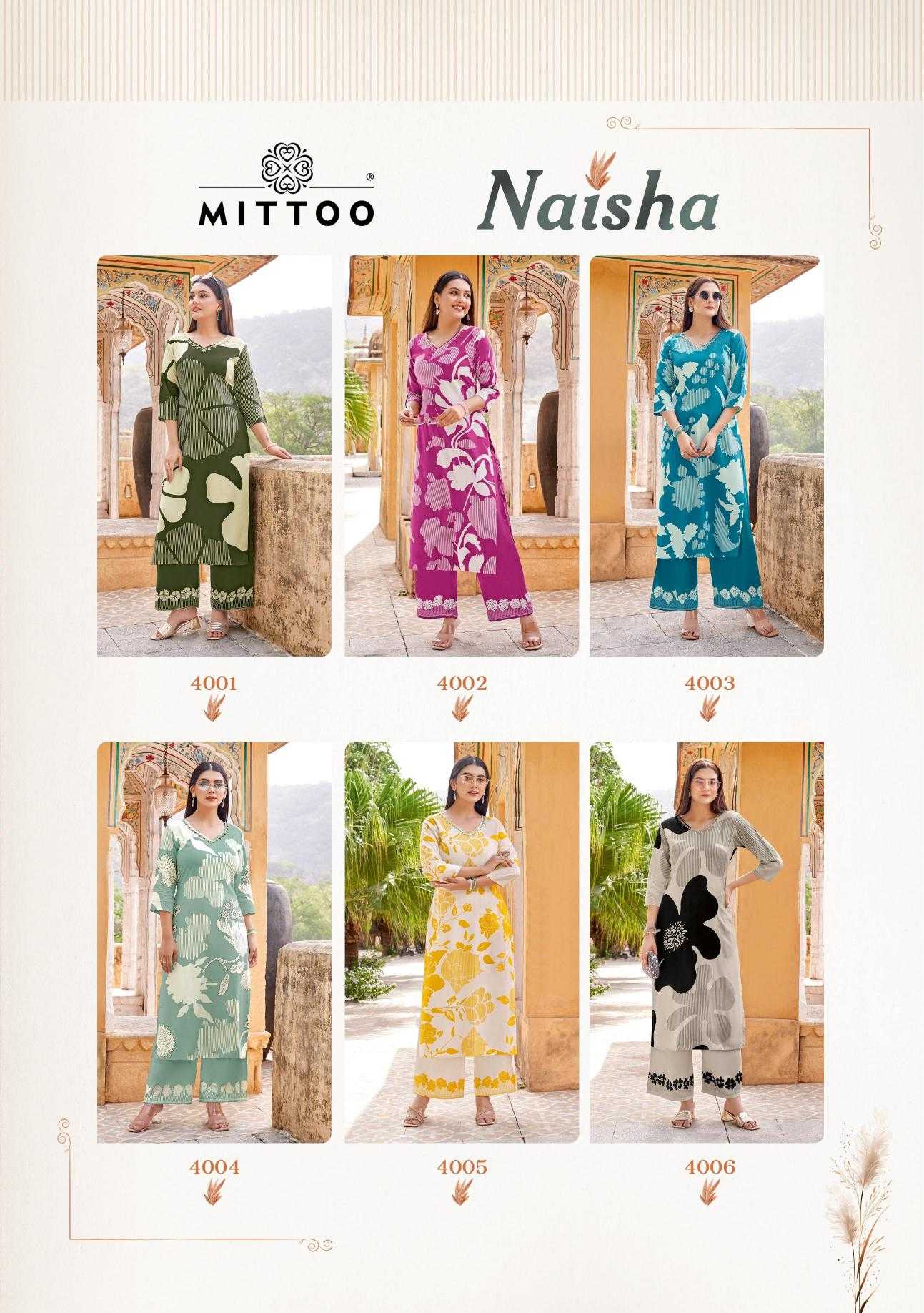 Ynf Rayon RIN190 MITTOO-Naisha Setwise Collections Wholesale Kurtis Catalogs Manufacturer