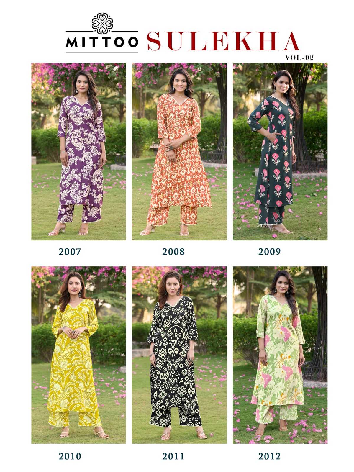 Ynf Rayon RIN190 MITTOO-Sulekha Vol 2 Setwise Collections Wholesale Kurtis Catalogs Manufacturer