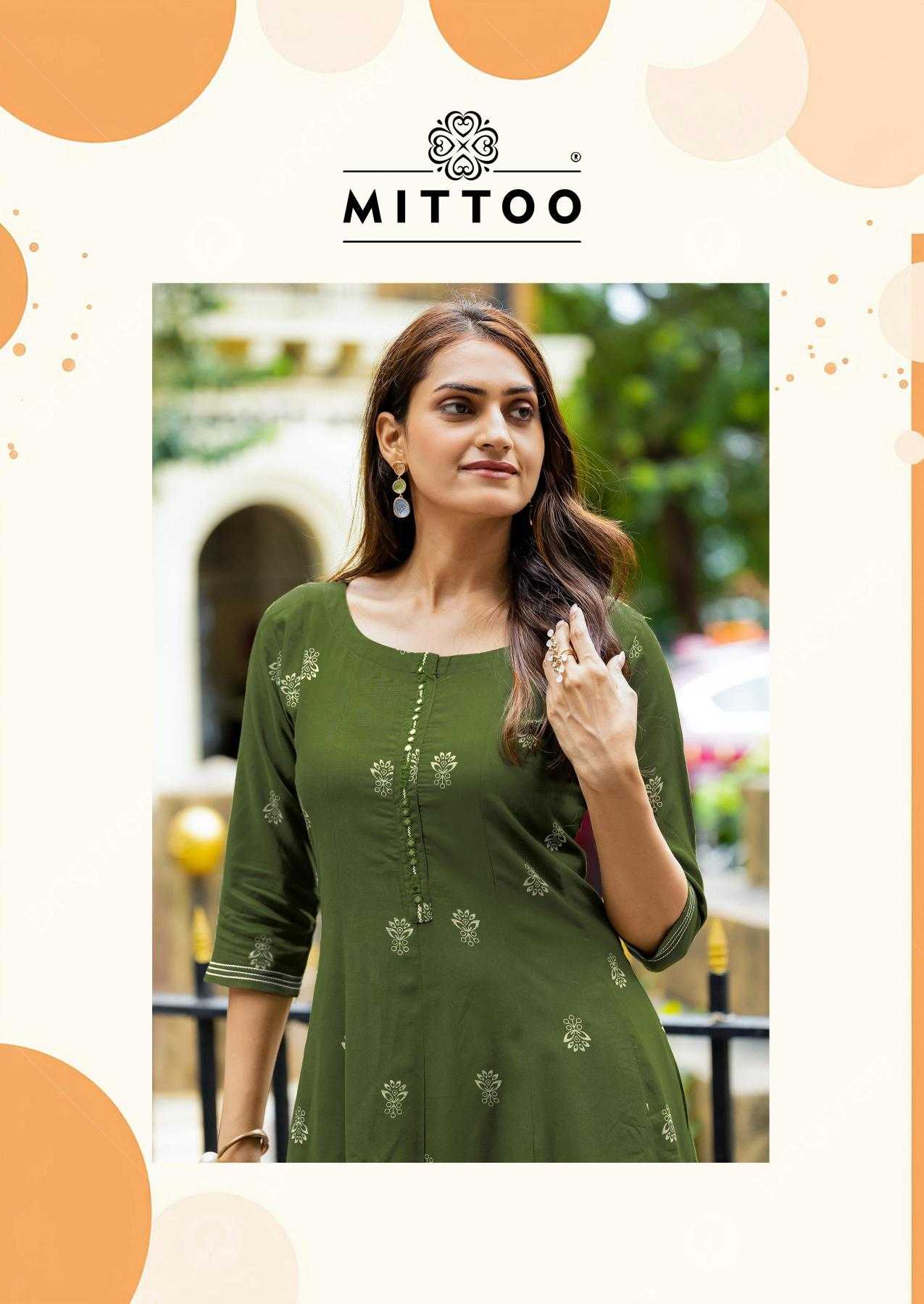 Ynf Rayon RIN190 MITTOO-Toral Setwise Collections Wholesale Kurtis Catalogs Manufacturer
