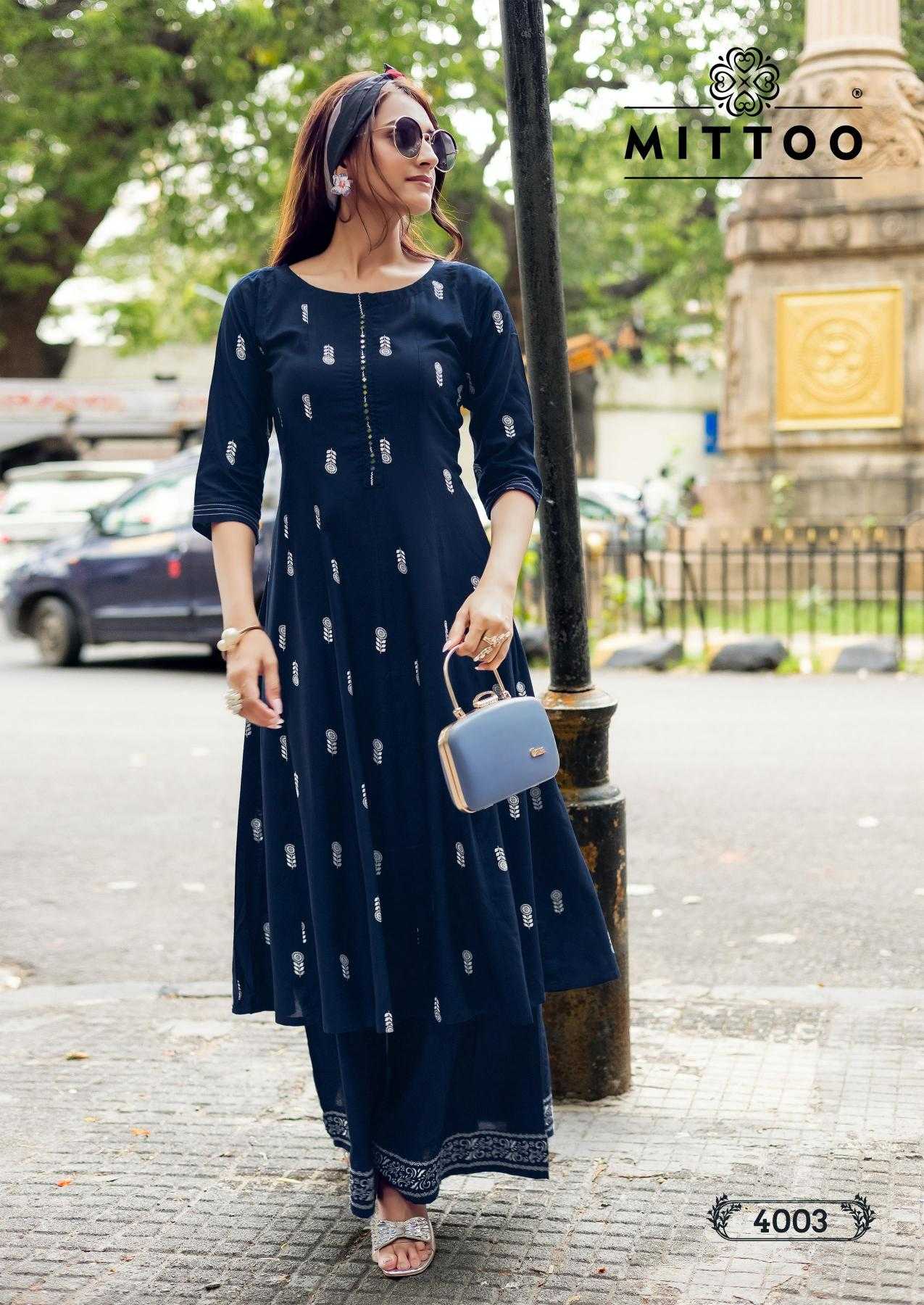Ynf Rayon RIN190 MITTOO-Toral Setwise Collections Wholesale Kurtis Catalogs Manufacturer