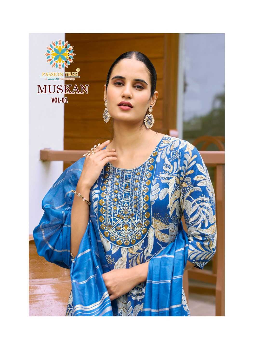 Ynf Rayon RIN190 PASSION TREE-MUSKAN VOL 1 Setwise Collections Wholesale Gowns Catalogs Manufacturer