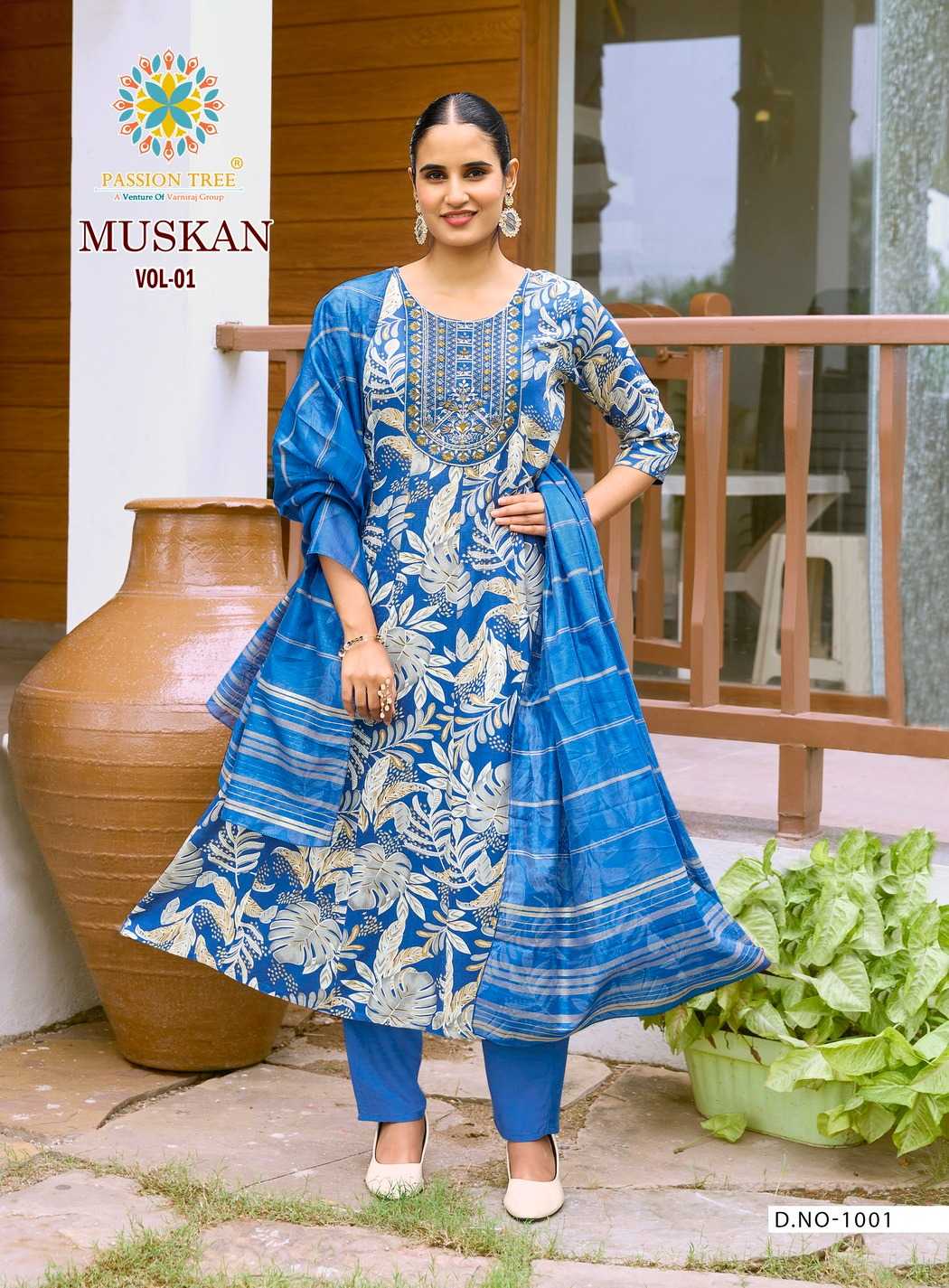 Ynf Rayon RIN190 PASSION TREE-MUSKAN VOL 1 Setwise Collections Wholesale Gowns Catalogs Manufacturer
