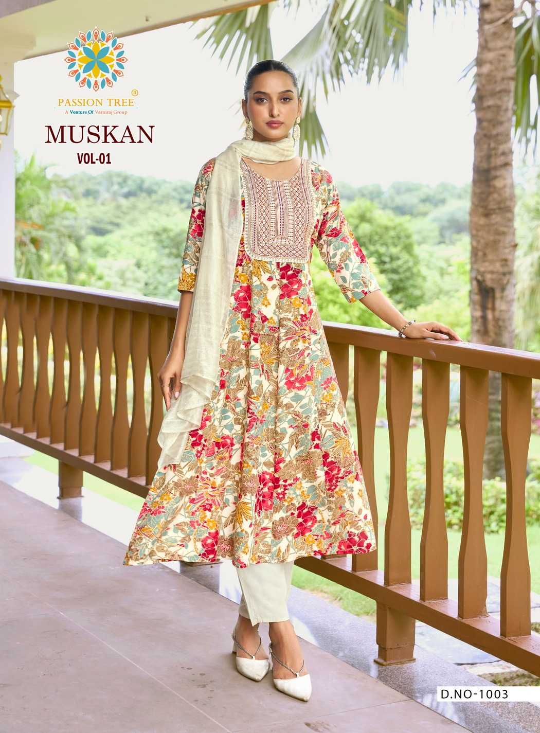 Ynf Rayon RIN190 PASSION TREE-MUSKAN VOL 1 Setwise Collections Wholesale Gowns Catalogs Manufacturer