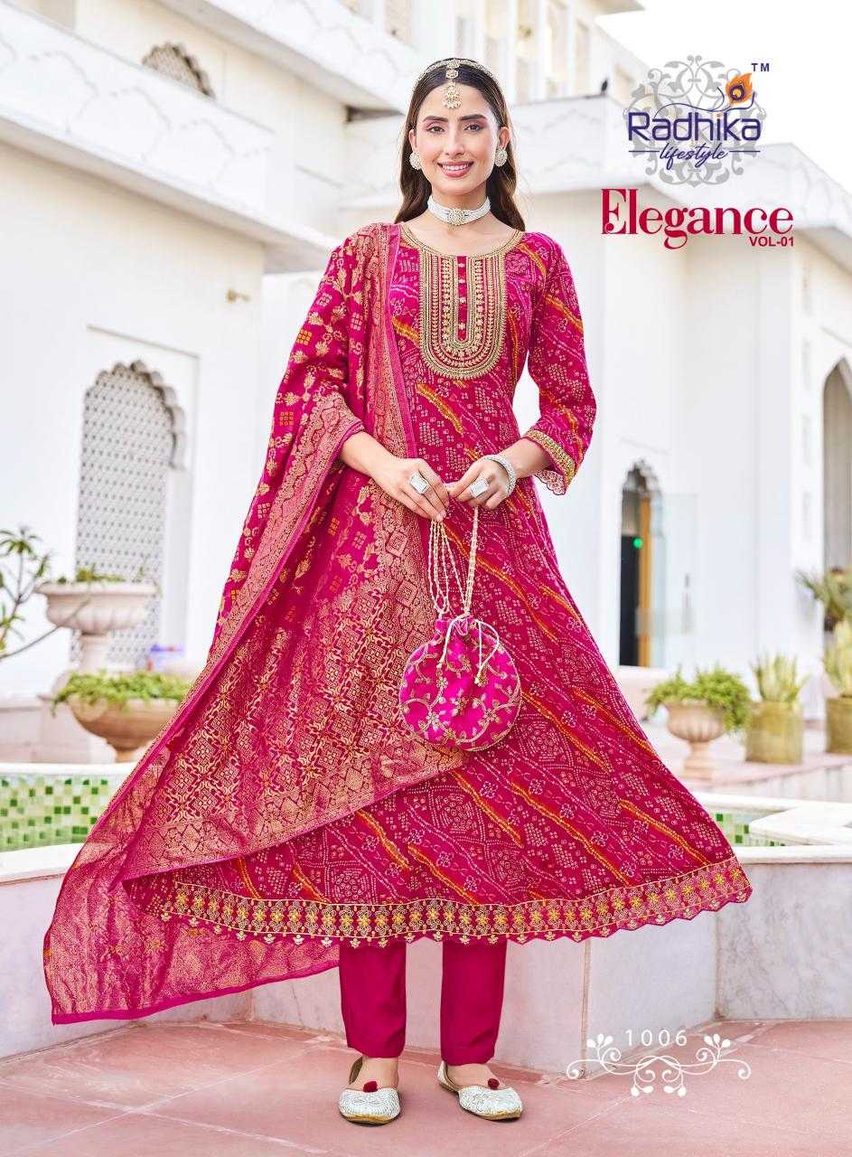 Ynf Rayon RIN190 RADHIKA-ELEGANCE VOL 1 Setwise Collections Wholesale Gowns Catalogs Manufacturer