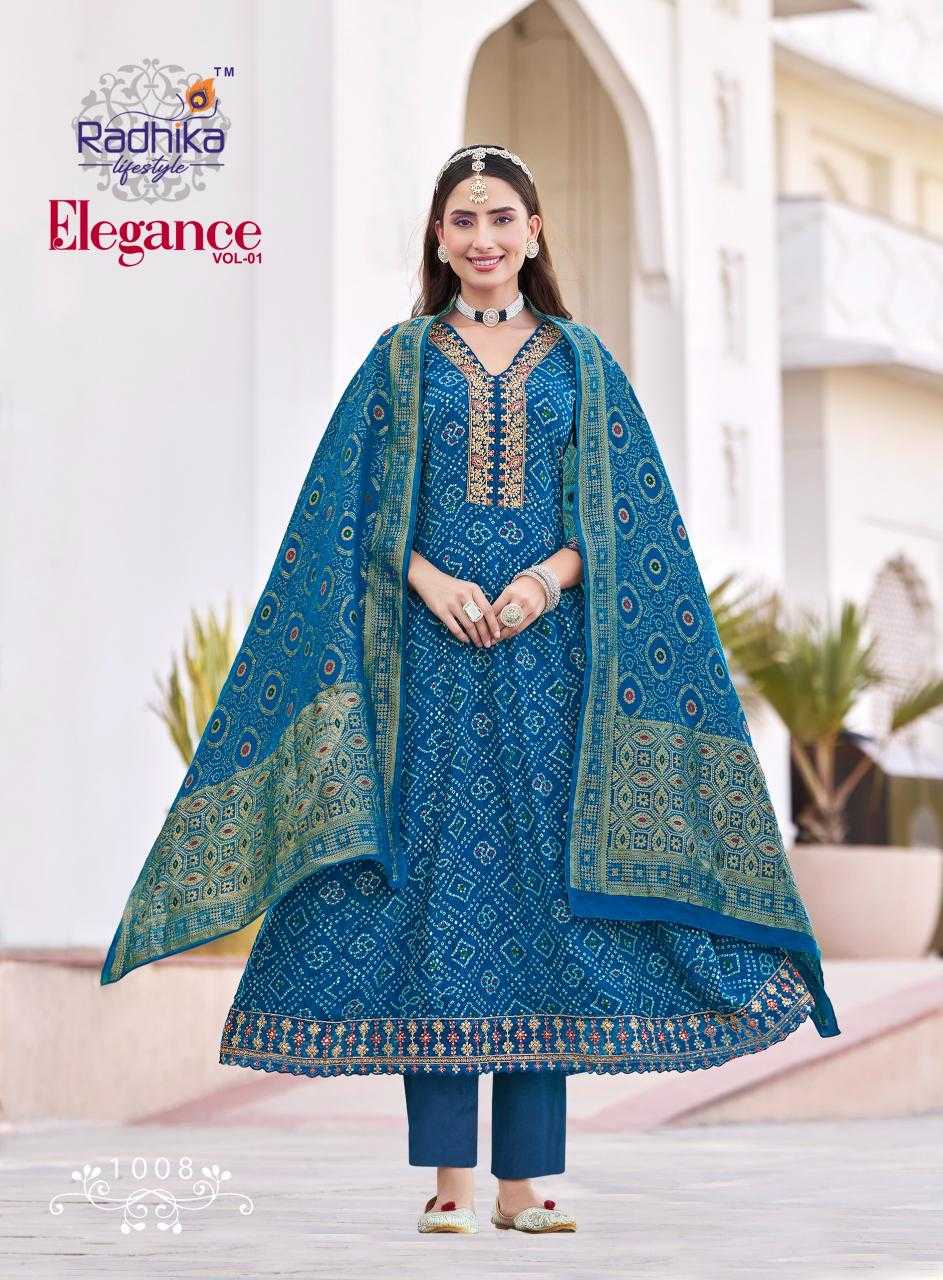 Ynf Rayon RIN190 RADHIKA-ELEGANCE VOL 1 Setwise Collections Wholesale Gowns Catalogs Manufacturer