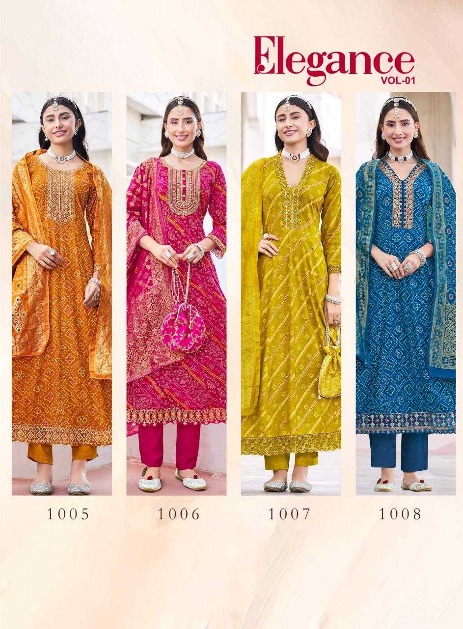 Ynf Rayon RIN190 RADHIKA-ELEGANCE VOL 1 Setwise Collections Wholesale Gowns Catalogs Manufacturer