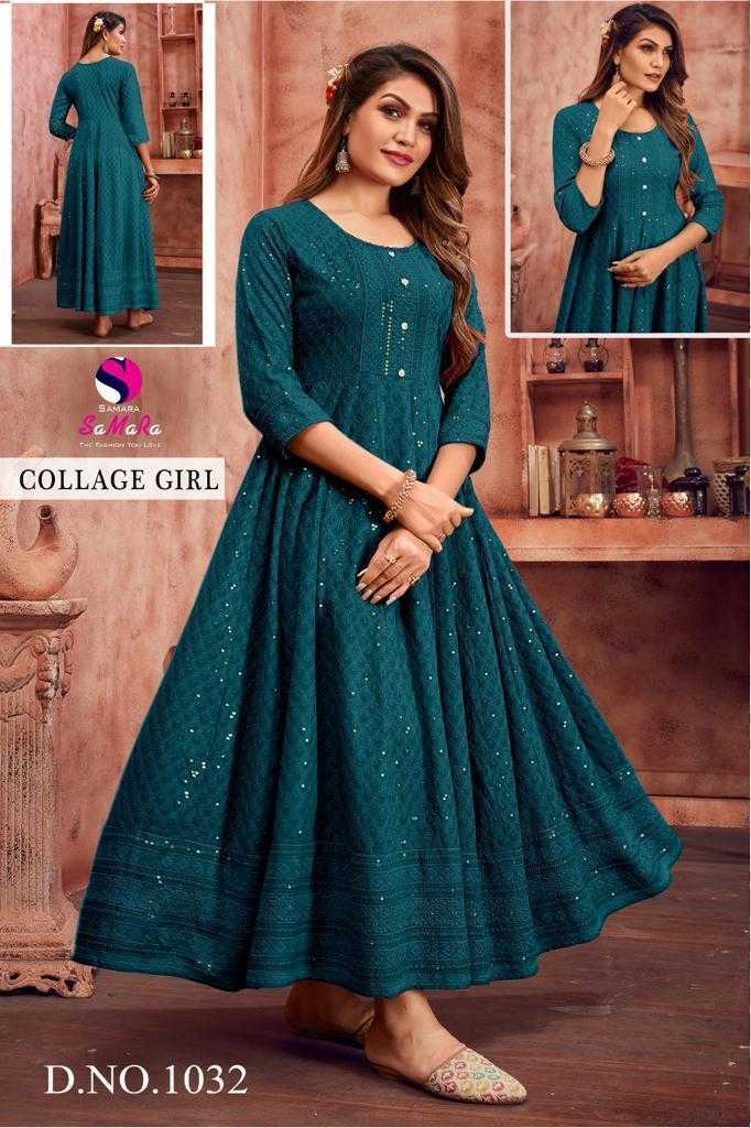 Ynf Rayon RIN190 SaMaRa-COLLEGE GIRL Setwise Collections Wholesale Gowns Catalogs Manufacturer