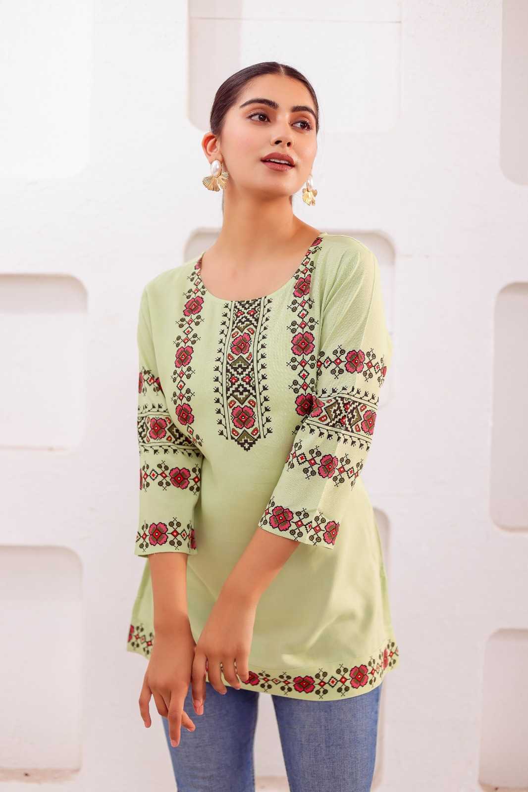 Ynf Rayon RIN190 SJ Setwise Collections Wholesale Kurtis Catalogs Manufacturer