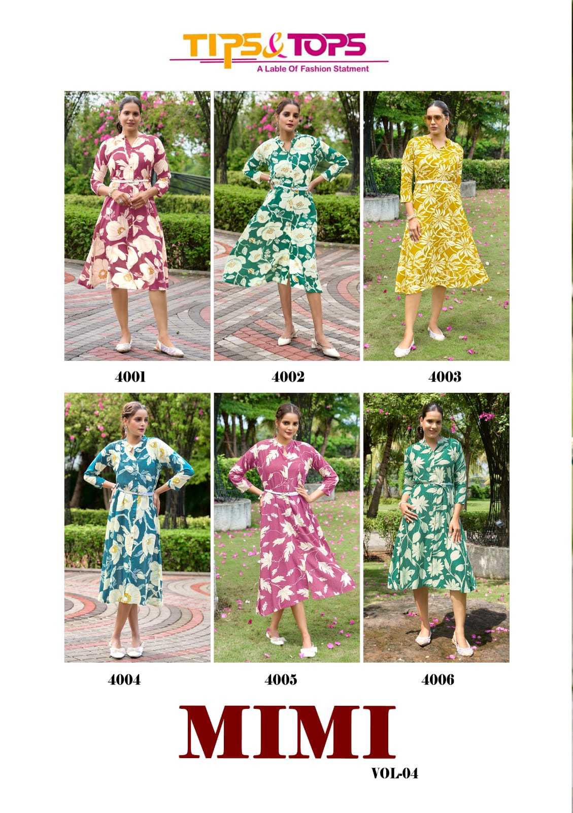 Ynf Rayon RIN190 TIPS & TOPS-MIMI Vol 04 Setwise Collections Wholesale Gowns Catalogs Manufacturer