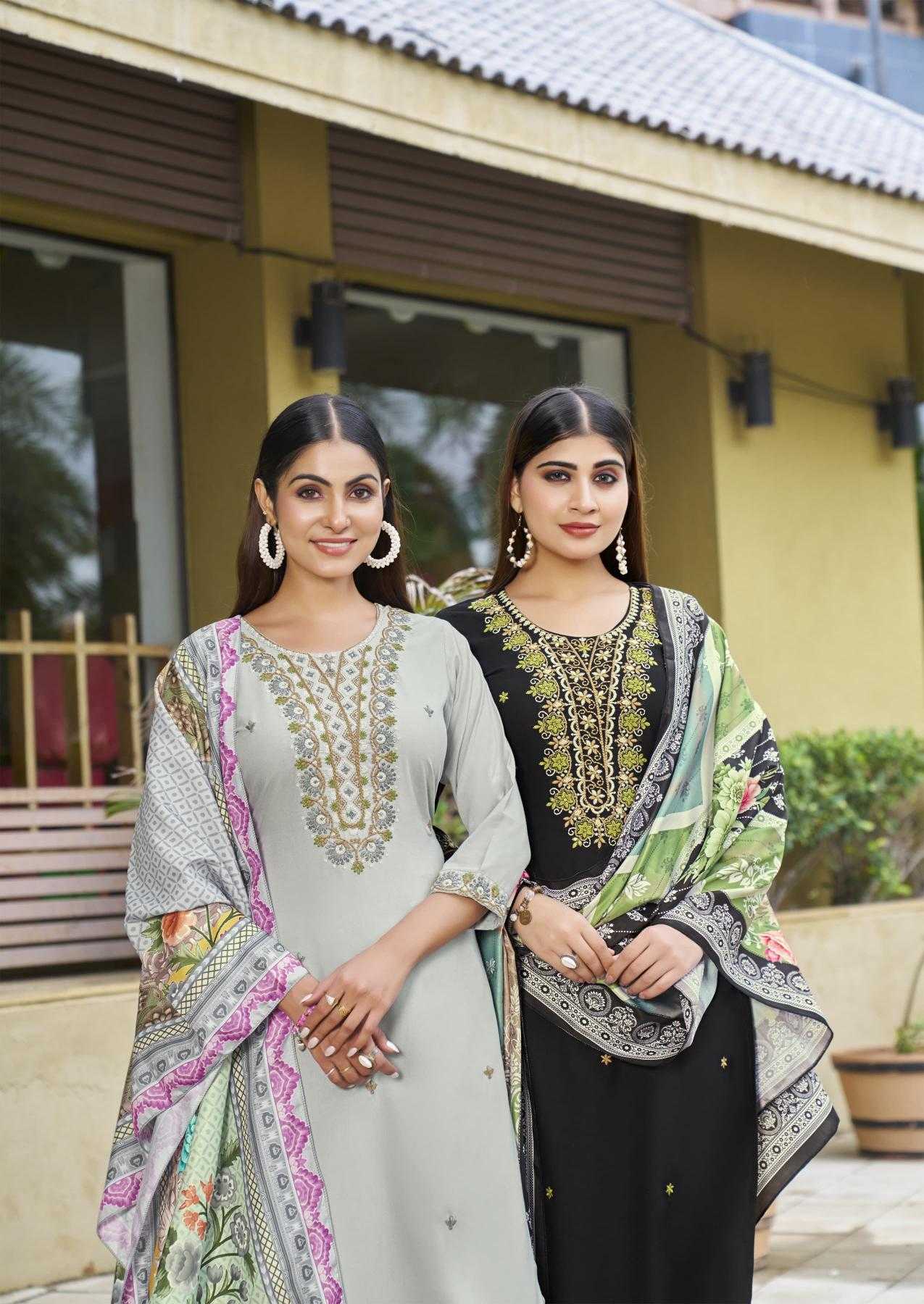Ynf Rayon RIN190 WOODEE-APSARA Setwise Collections Wholesale Dresses & Suits Catalogs Manufacturer