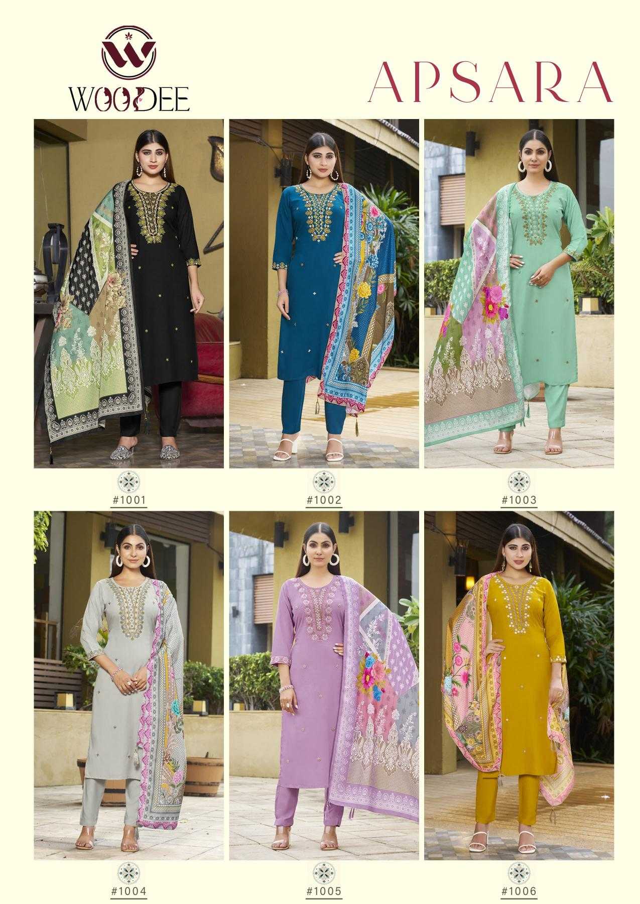 Ynf Rayon RIN190 WOODEE-APSARA Setwise Collections Wholesale Dresses & Suits Catalogs Manufacturer