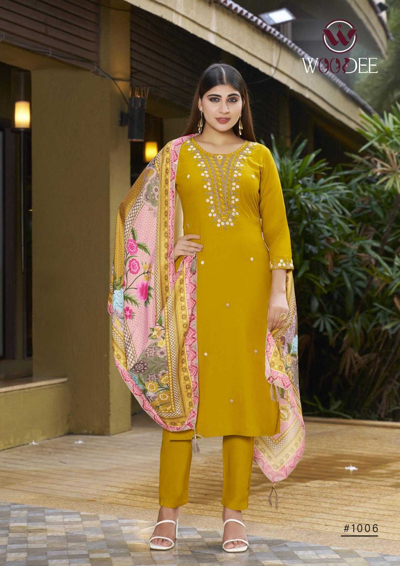 Ynf Rayon RIN190 WOODEE-APSARA Setwise Collections Wholesale Dresses & Suits Catalogs Manufacturer