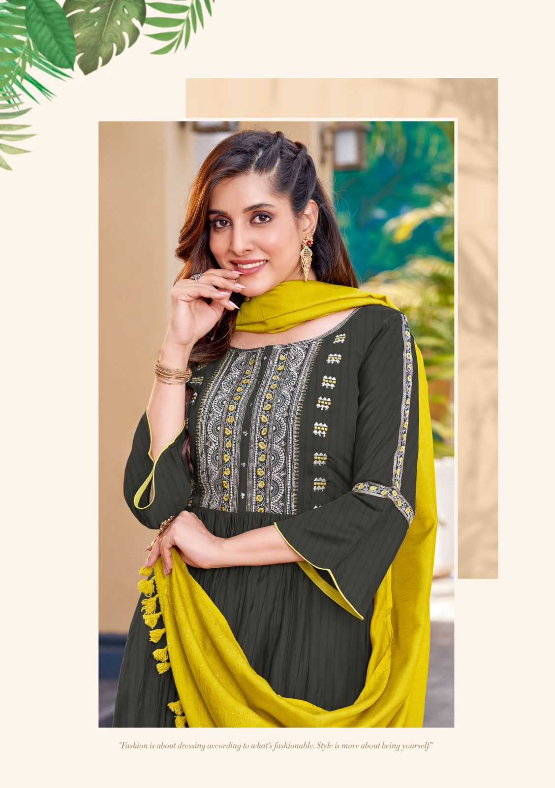 Ynf Rayon RIN190 WOOGLEE-Coral Vol 2 Setwise Collections Wholesale Dresses & Suits Catalogs Manufacturer
