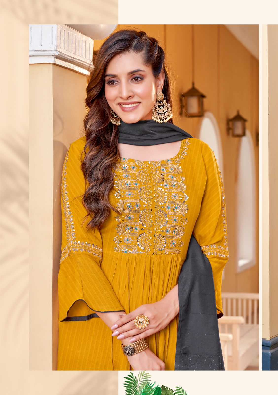 Ynf Rayon RIN190 WOOGLEE-Coral Vol 2 Setwise Collections Wholesale Dresses & Suits Catalogs Manufacturer