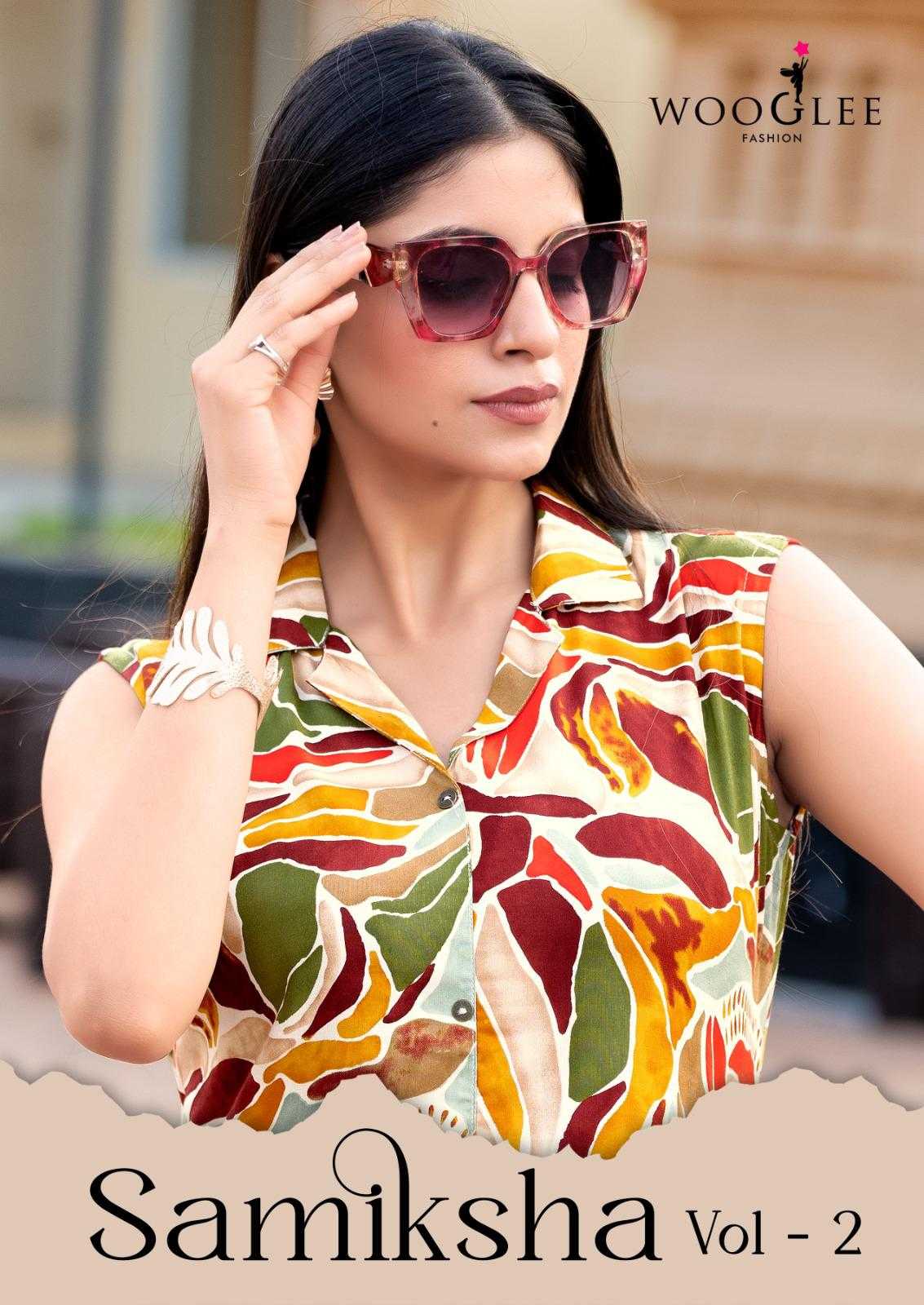 Ynf Rayon RIN190 Wooglee-Samiksha Vol 2 Setwise Collections Wholesale Kurtis Catalogs Manufacturer