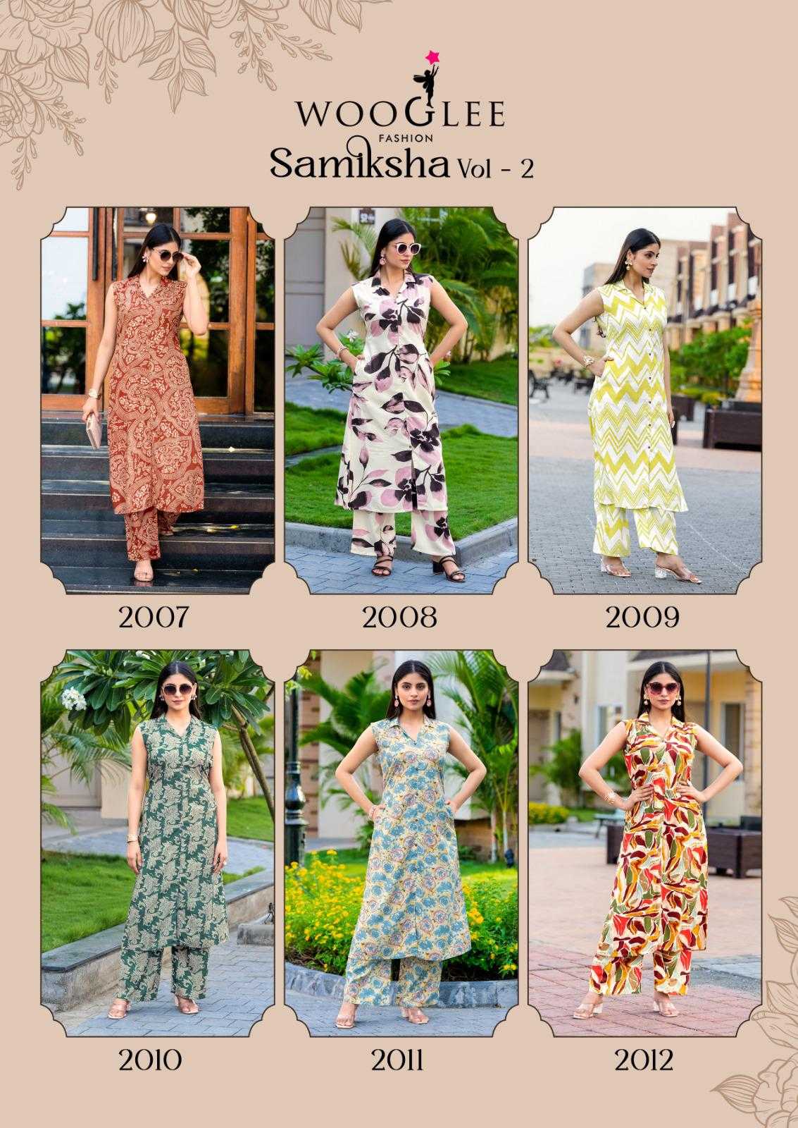 Ynf Rayon RIN190 Wooglee-Samiksha Vol 2 Setwise Collections Wholesale Kurtis Catalogs Manufacturer