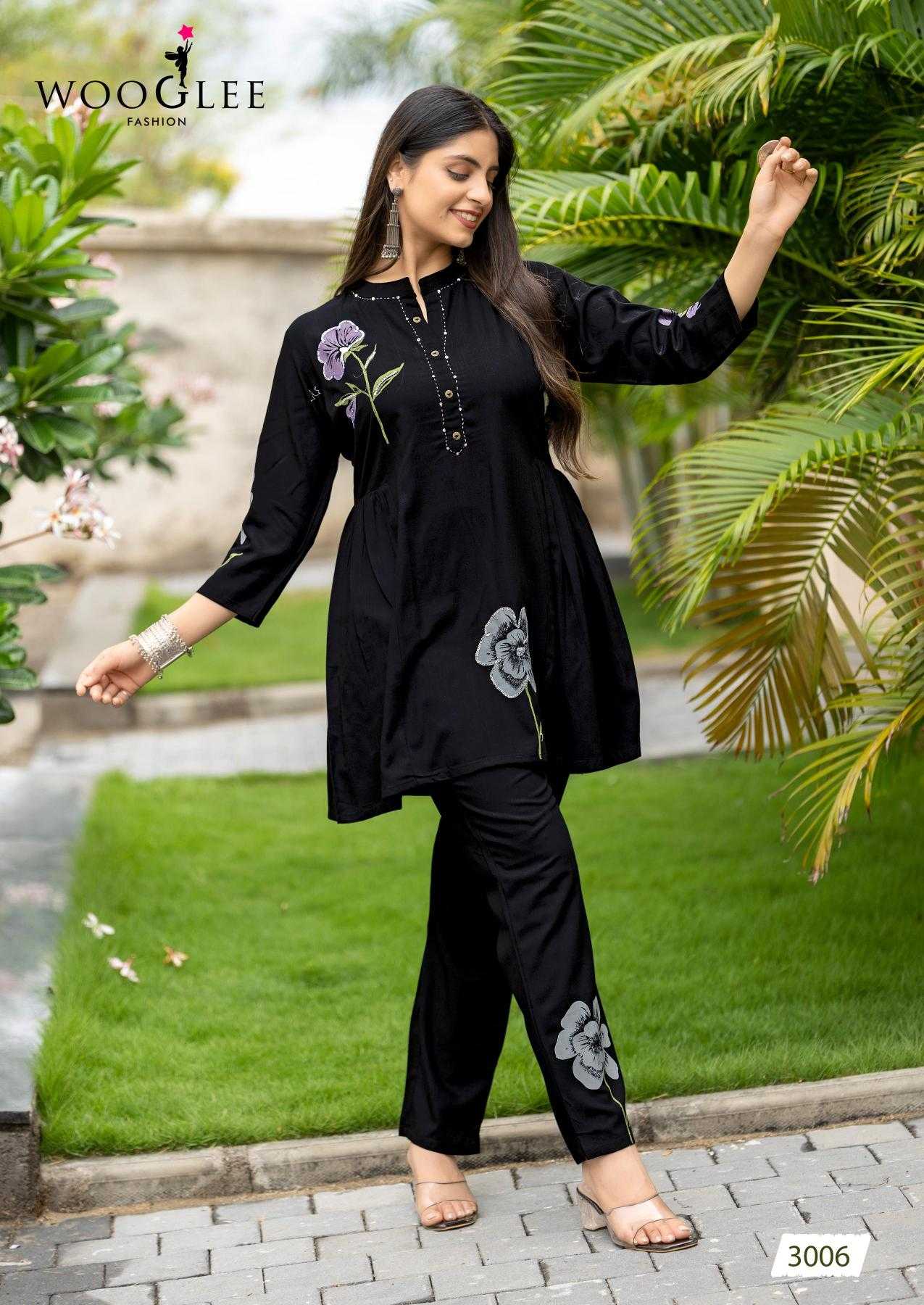 Ynf Rayon RIN190 WOOGLEE-Tulip Vol 2 Setwise Collections Wholesale Kurtis Catalogs Manufacturer
