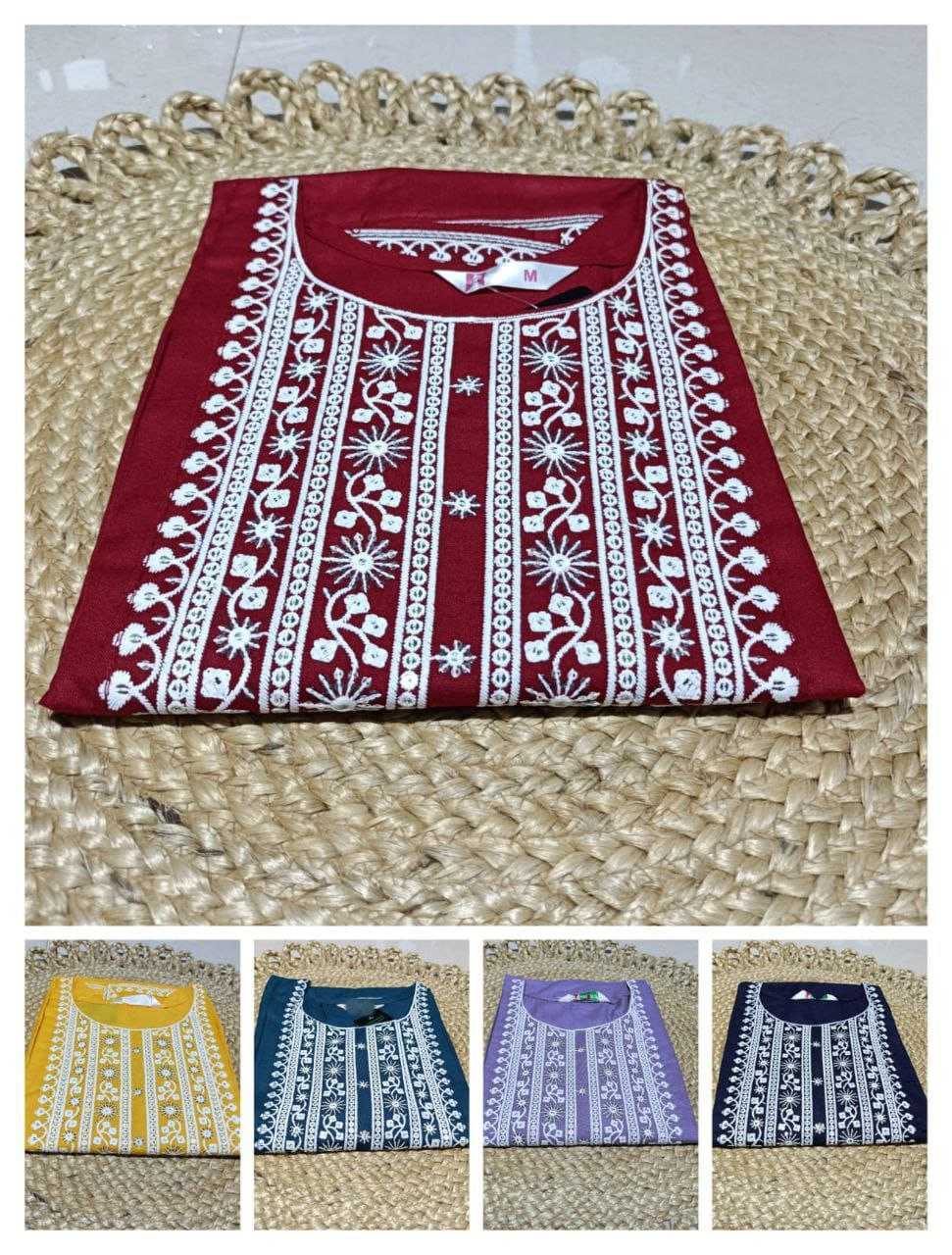 Ynf Rayon RIN220 PARTY Kurti Western Wears Festive Collections Wholesale Casual Kurtis Rayon Kurtis Embroidered Kurtis Manufacturer