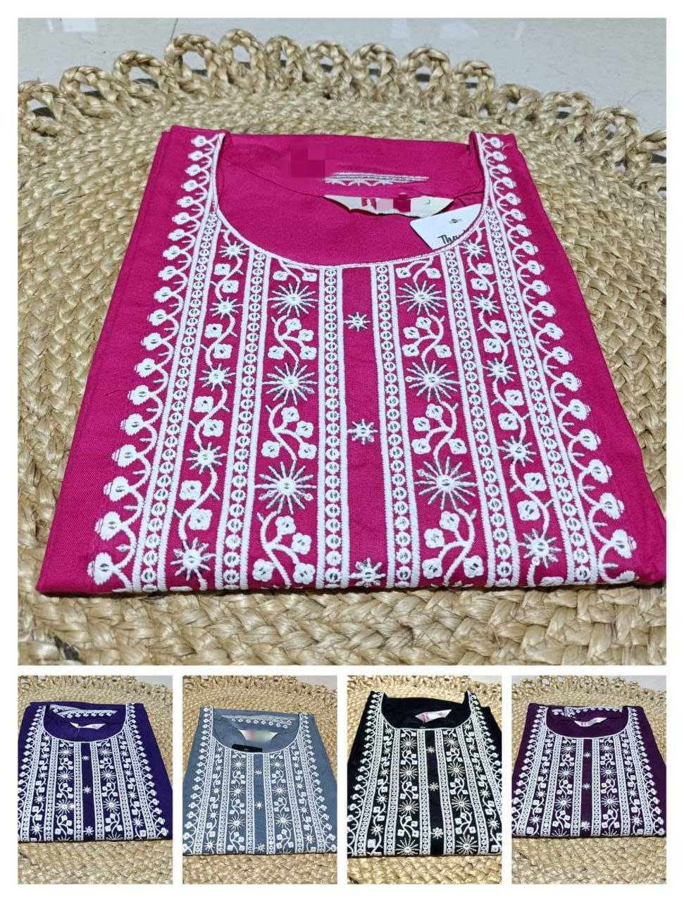 Ynf Rayon RIN220 PARTY Kurti Western Wears Festive Collections Wholesale Casual Kurtis Rayon Kurtis Embroidered Kurtis Manufacturer