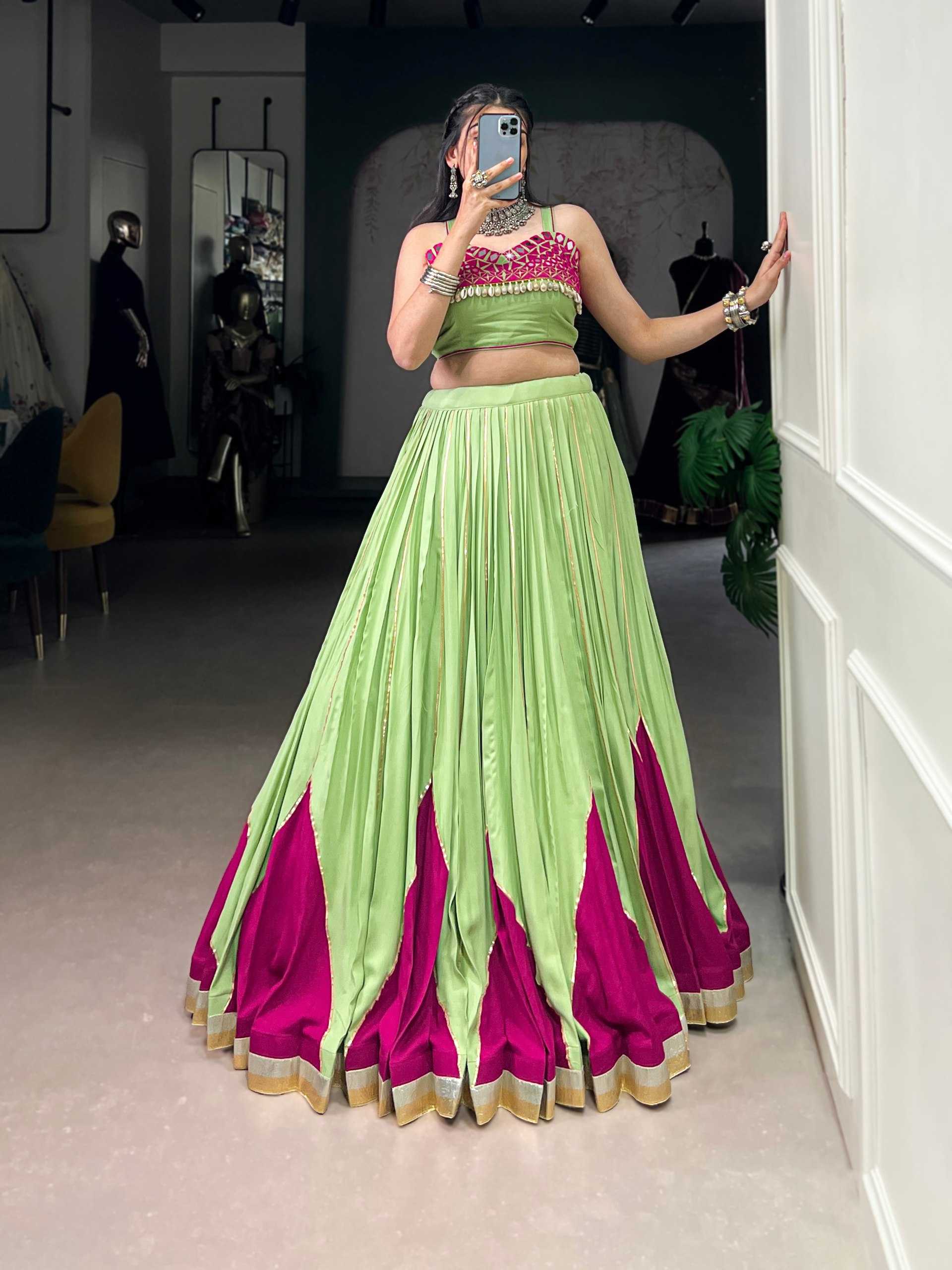 Ynf Reyon Cotton KESH134 1628 Lehengas Festive Collections Wholesale Fancy Lehenga Embroidered Lehenga Gota Patti Lehenga Navratri Chaniya Choli Manufacturer