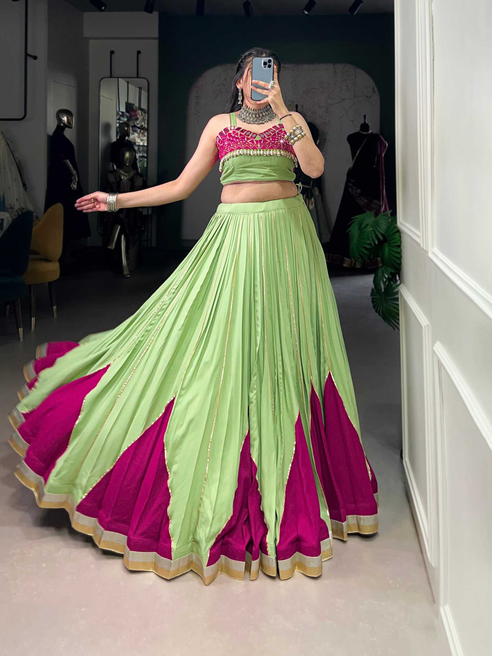 Ynf Reyon Cotton KESH134 1628 Lehengas Festive Collections Wholesale Fancy Lehenga Embroidered Lehenga Gota Patti Lehenga Navratri Chaniya Choli Manufacturer