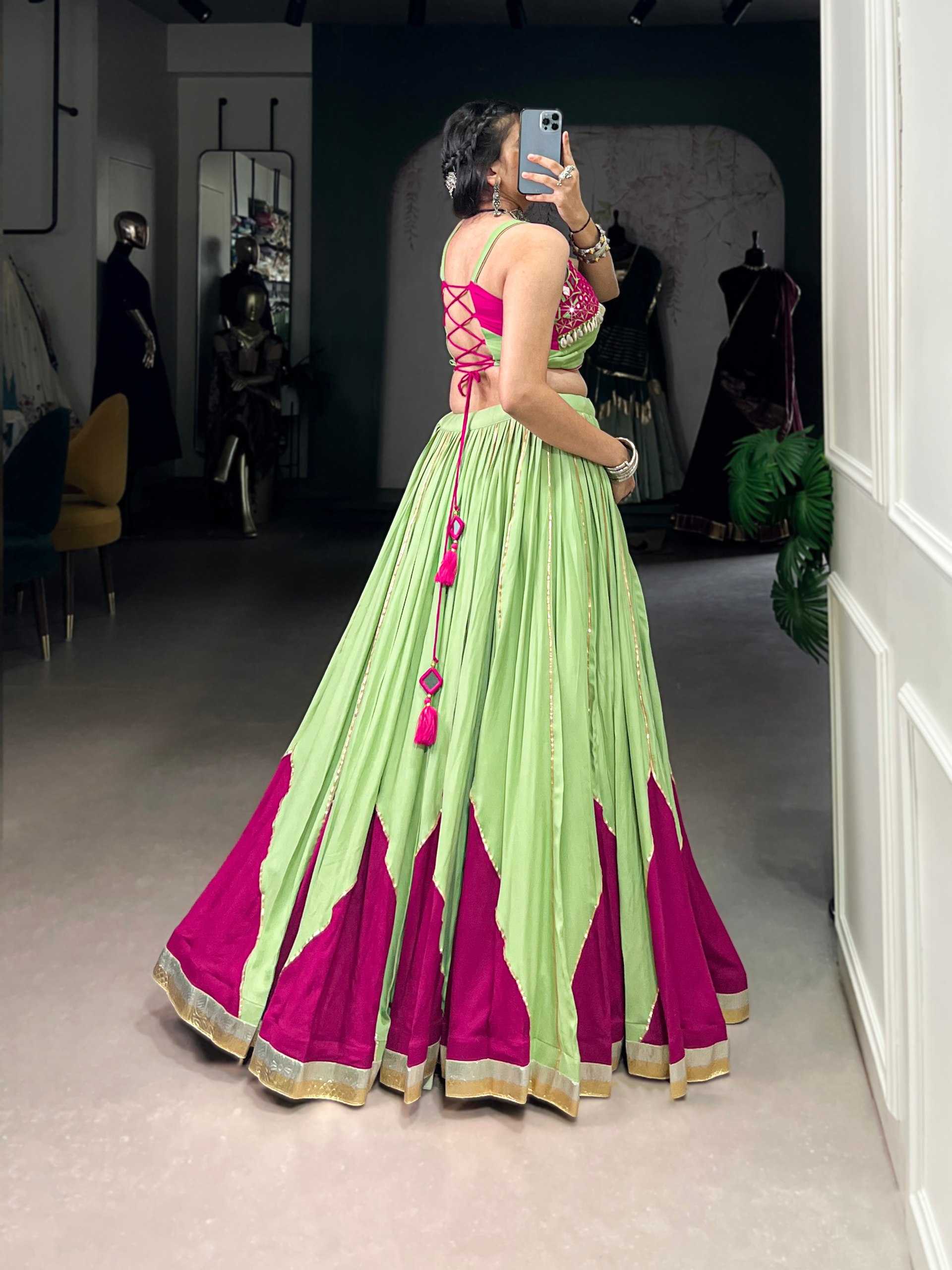 Ynf Reyon Cotton KESH134 1628 Lehengas Festive Collections Wholesale Fancy Lehenga Embroidered Lehenga Gota Patti Lehenga Navratri Chaniya Choli Manufacturer
