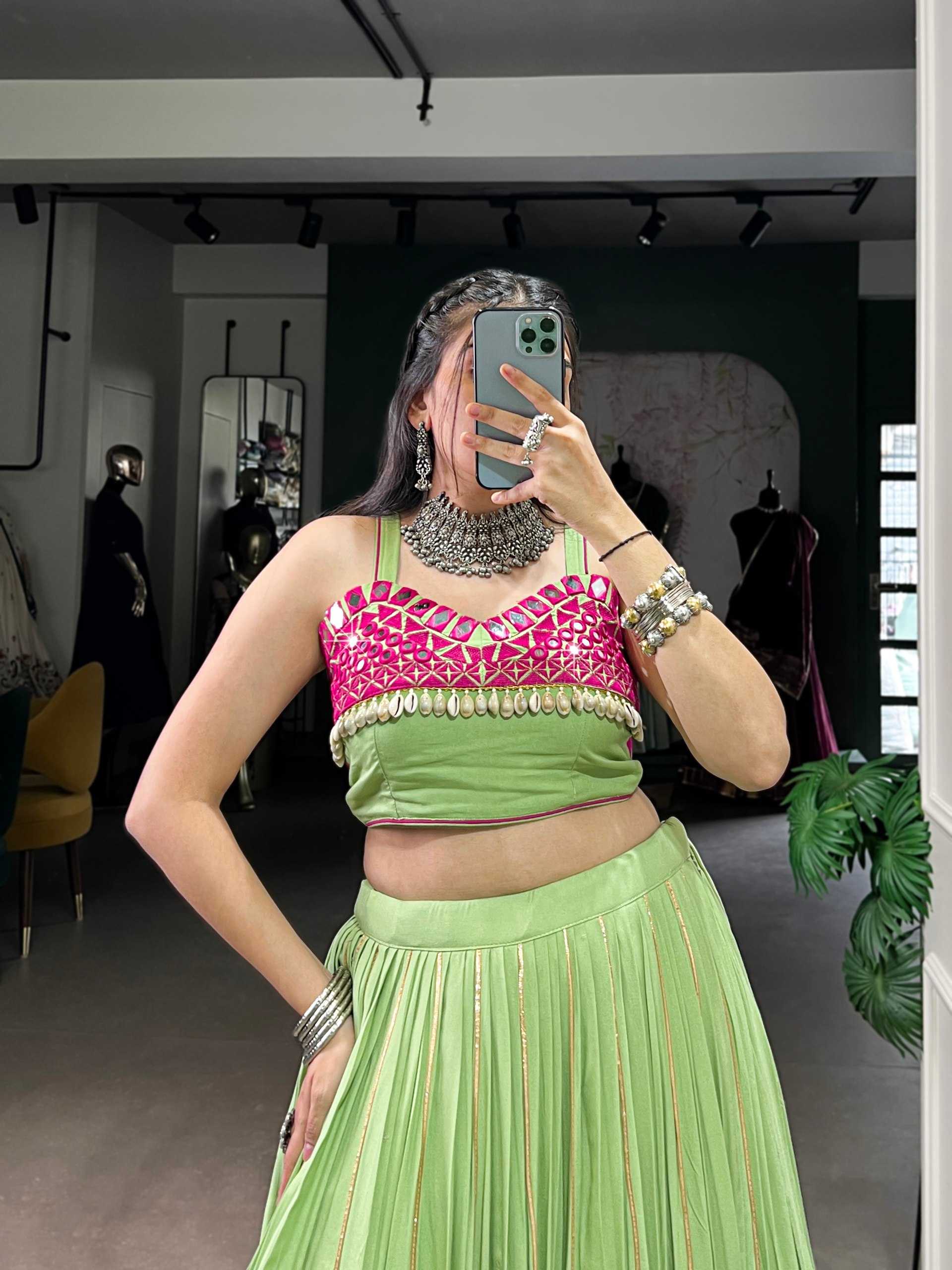 Ynf Reyon Cotton KESH134 1628 Lehengas Festive Collections Wholesale Fancy Lehenga Embroidered Lehenga Gota Patti Lehenga Navratri Chaniya Choli Manufacturer
