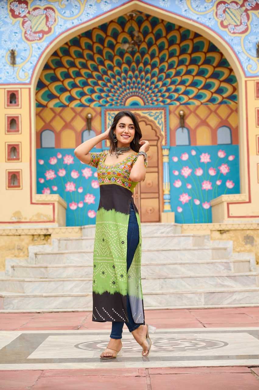 Ynf Reyon Cotton KESH489 1190 Kurti Wholesale Printed Kurtis Half Sleeve Kurtis Round Neck Kurtis Manufacturer