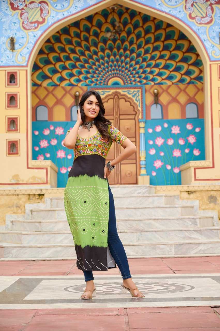 Ynf Reyon Cotton KESH489 1190 Kurti Wholesale Printed Kurtis Half Sleeve Kurtis Round Neck Kurtis Manufacturer