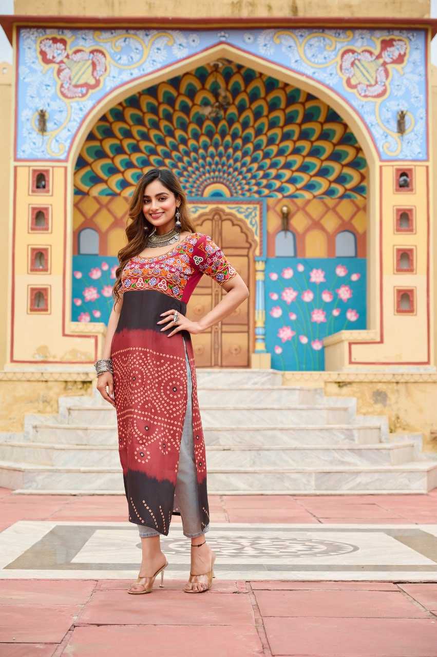Ynf Reyon Cotton KESH489 1190 Kurti Wholesale Printed Kurtis Half Sleeve Kurtis Round Neck Kurtis Manufacturer