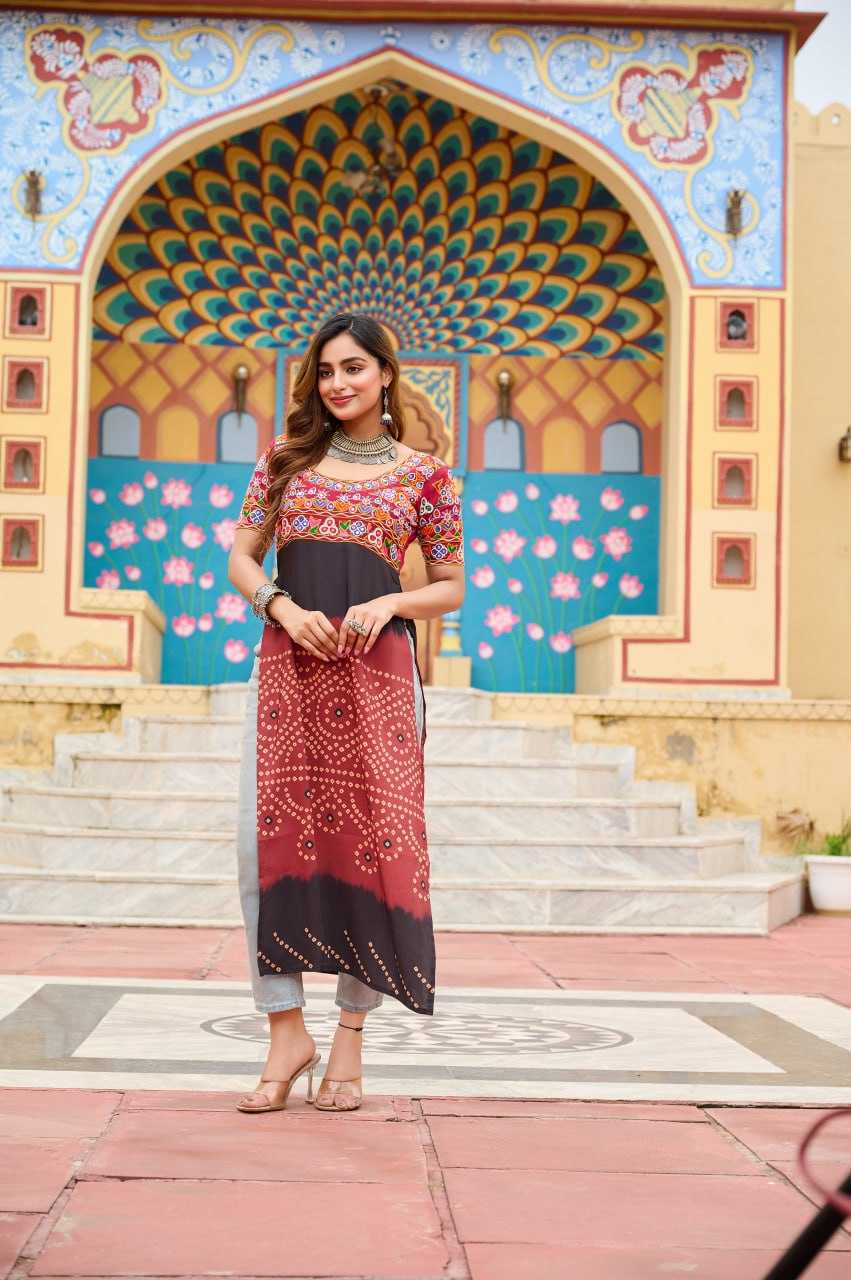 Ynf Reyon Cotton KESH489 1190 Kurti Wholesale Printed Kurtis Half Sleeve Kurtis Round Neck Kurtis Manufacturer