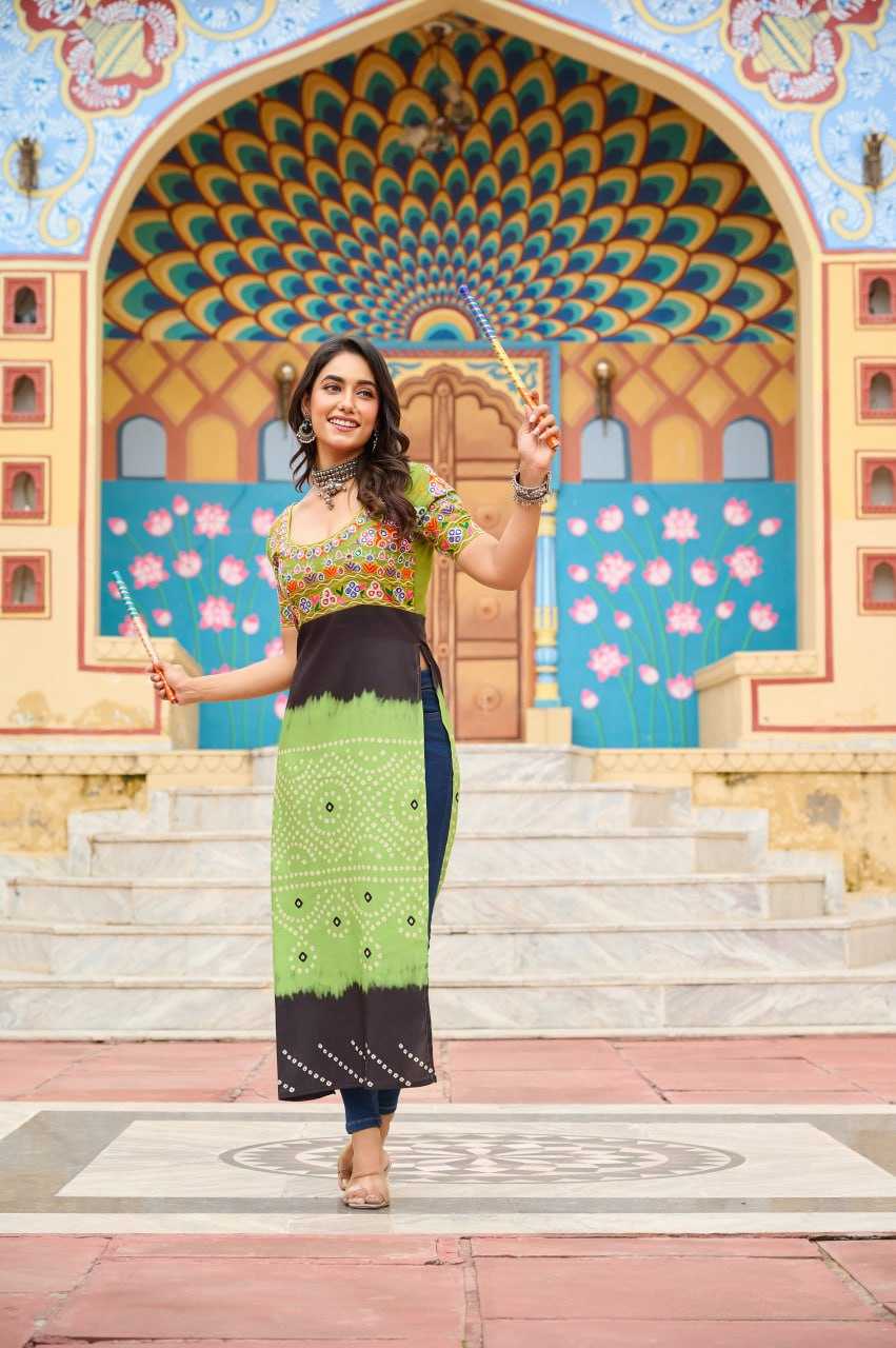 Ynf Reyon Cotton KESH489 1190 Kurti Wholesale Printed Kurtis Half Sleeve Kurtis Round Neck Kurtis Manufacturer