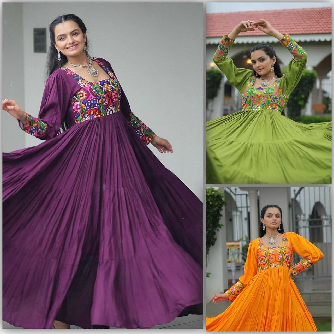 Ynf Reyon Cotton KESH491 9255 Gowns Wholesale Fancy Gowns Embroidery Gowns Long Gowns Manufacturer
