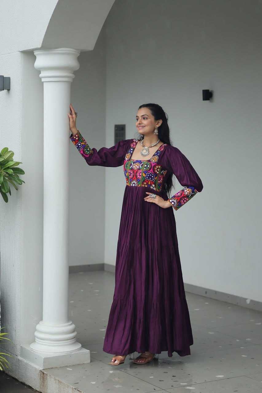 Ynf Reyon Cotton KESH491 9255 Gowns Wholesale Fancy Gowns Embroidery Gowns Long Gowns Manufacturer