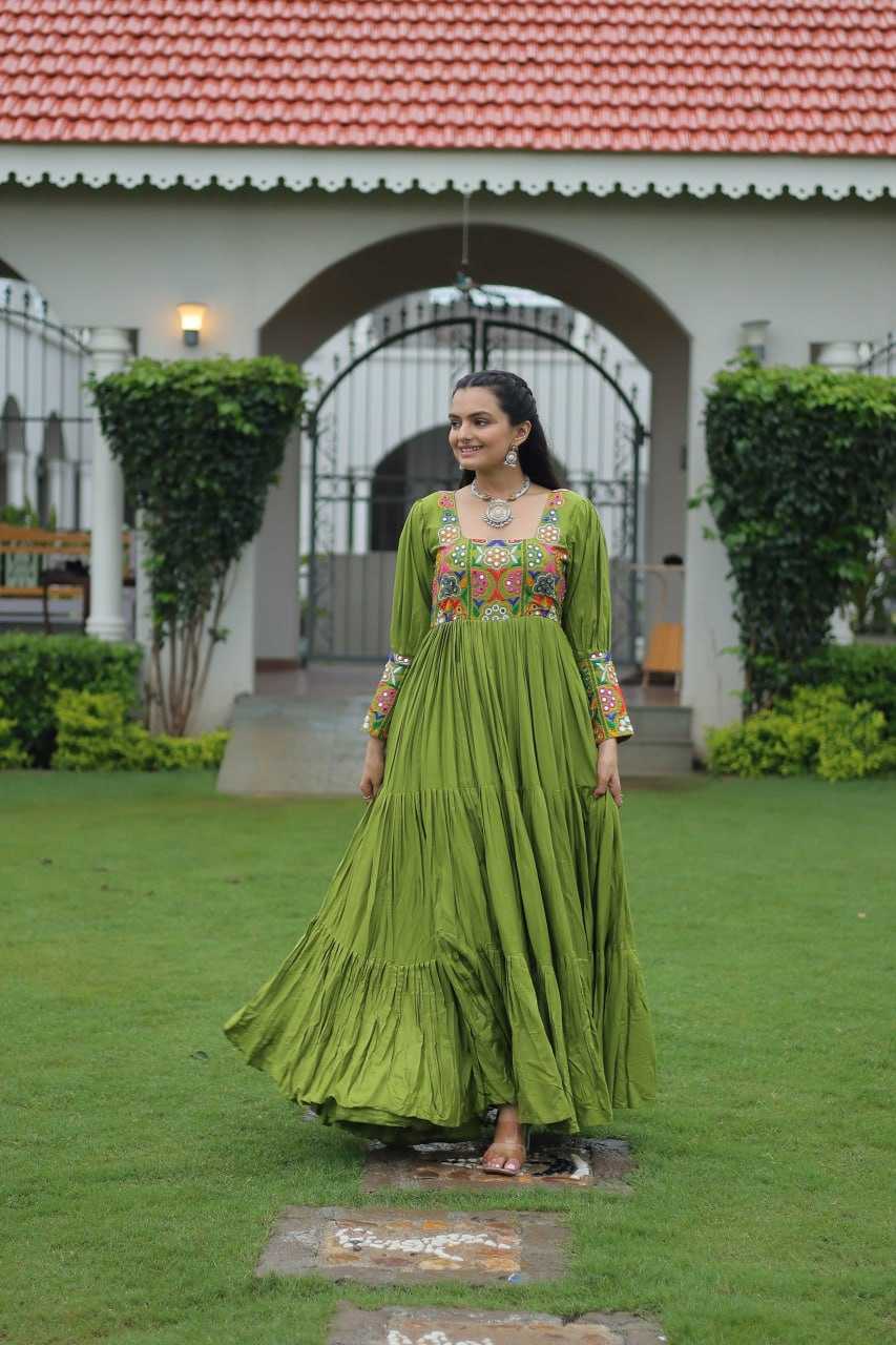 Ynf Reyon Cotton KESH491 9255 Gowns Wholesale Fancy Gowns Embroidery Gowns Long Gowns Manufacturer