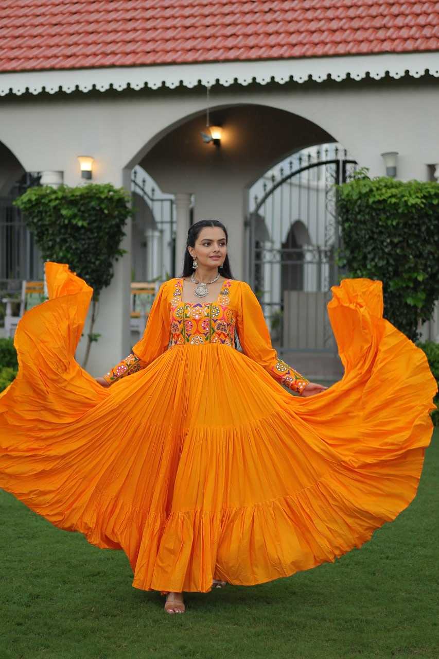 Ynf Reyon Cotton KESH491 9255 Gowns Wholesale Fancy Gowns Embroidery Gowns Long Gowns Manufacturer