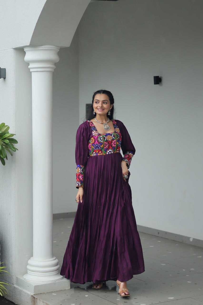 Ynf Reyon Cotton KESH491 9255 Gowns Wholesale Fancy Gowns Embroidery Gowns Long Gowns Manufacturer