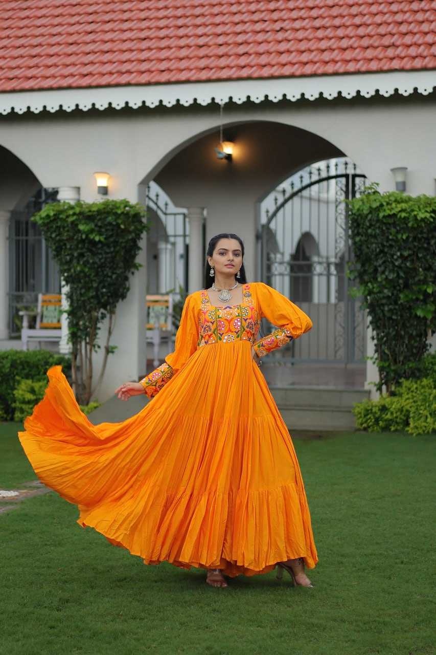 Ynf Reyon Cotton KESH491 9255 Gowns Wholesale Fancy Gowns Embroidery Gowns Long Gowns Manufacturer