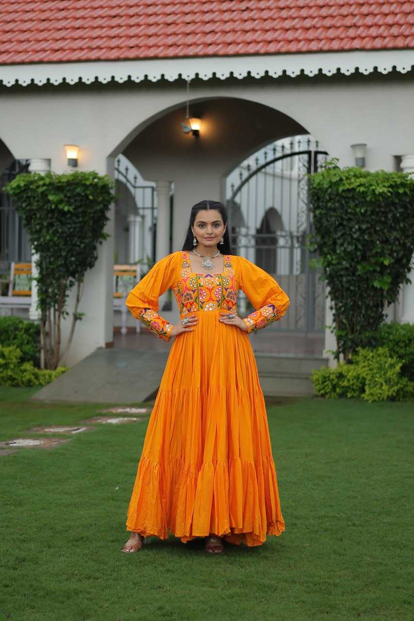 Ynf Reyon Cotton KESH491 9255 Gowns Wholesale Fancy Gowns Embroidery Gowns Long Gowns Manufacturer