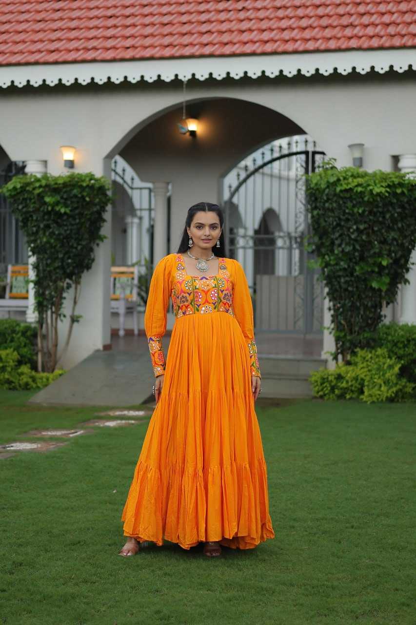 Ynf Reyon Cotton KESH491 9255 Gowns Wholesale Fancy Gowns Embroidery Gowns Long Gowns Manufacturer