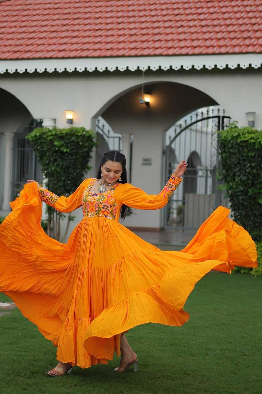 Ynf Reyon Cotton KESH491 9255 Gowns Wholesale Fancy Gowns Embroidery Gowns Long Gowns Manufacturer