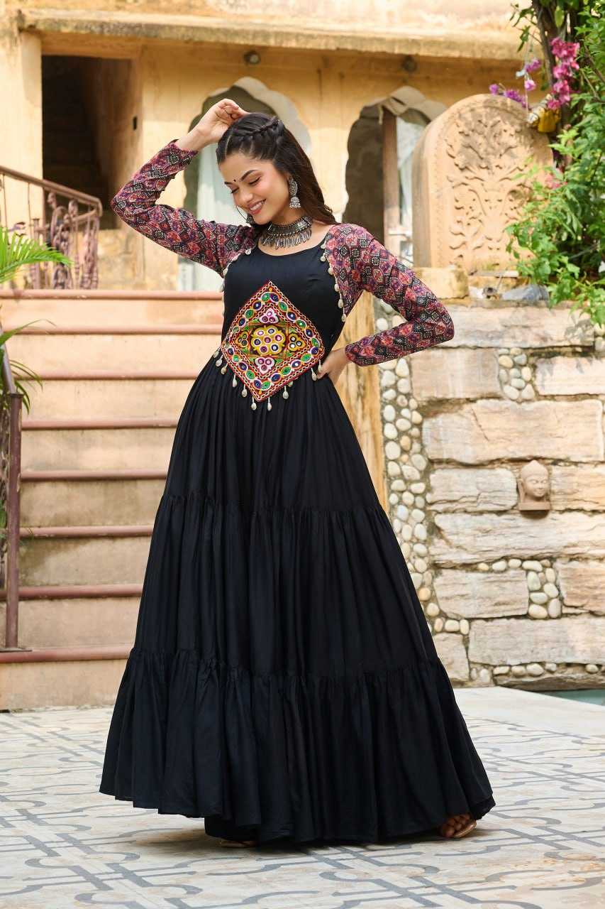 Ynf Reyon Cotton KESH491 9256 Gowns Festive Collections Wholesale Embroidery Gowns Navratri Chaniya Choli Manufacturer