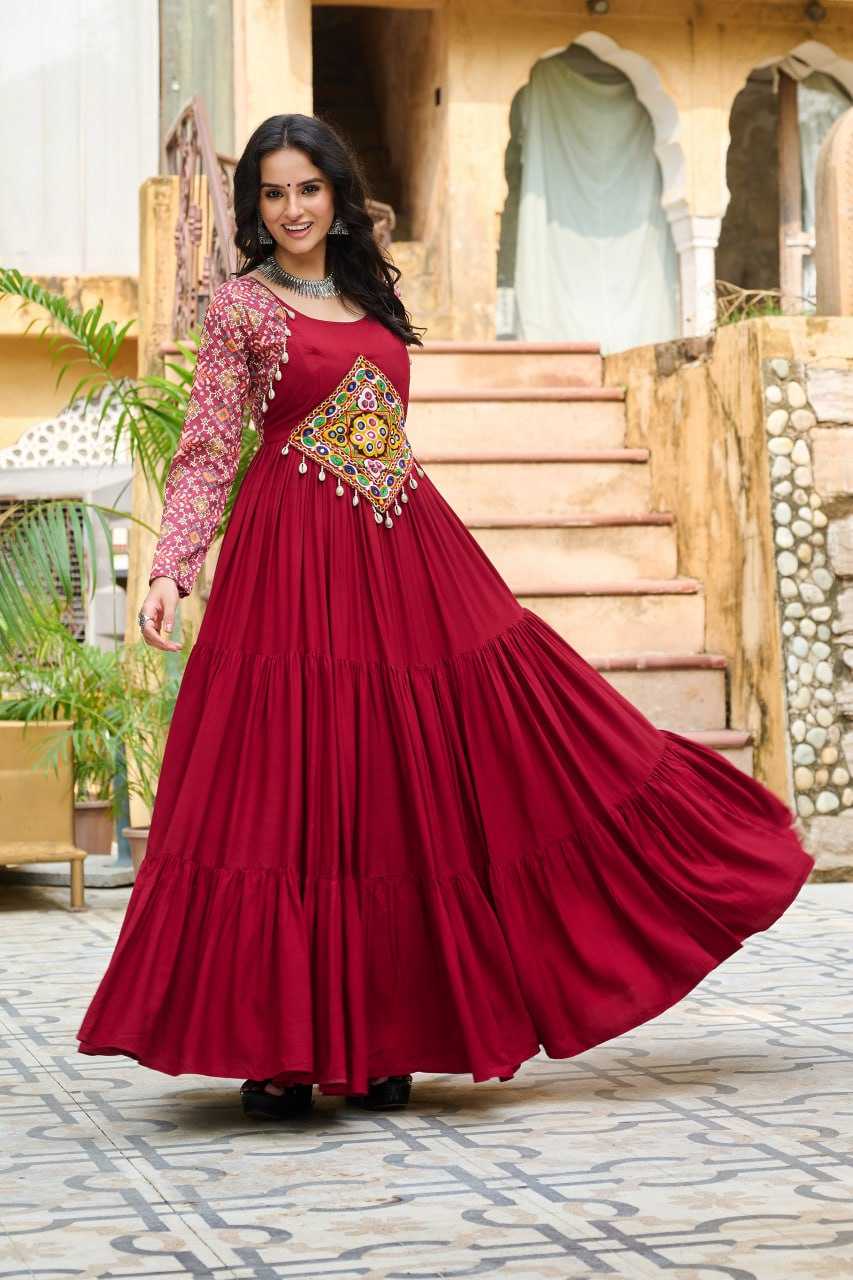 Ynf Reyon Cotton KESH491 9256 Gowns Festive Collections Wholesale Embroidery Gowns Navratri Chaniya Choli Manufacturer