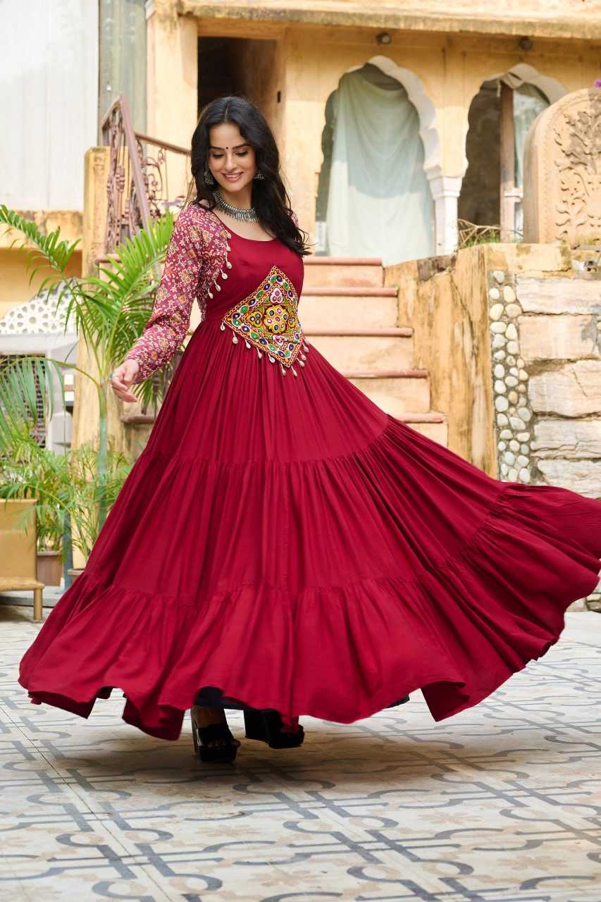 Ynf Reyon Cotton KESH491 9256 Gowns Festive Collections Wholesale Embroidery Gowns Navratri Chaniya Choli Manufacturer