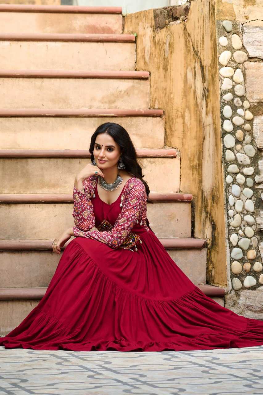 Ynf Reyon Cotton KESH491 9256 Gowns Festive Collections Wholesale Embroidery Gowns Navratri Chaniya Choli Manufacturer