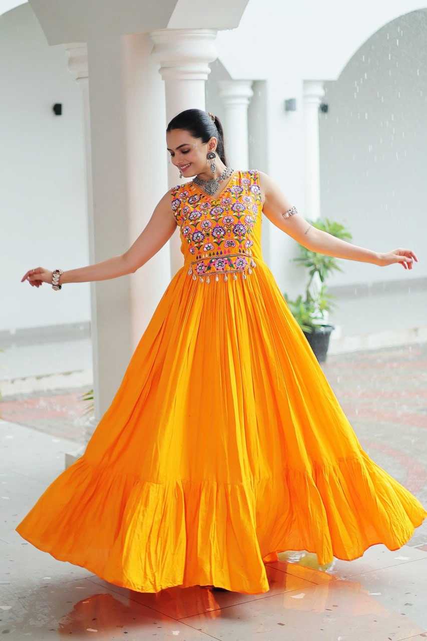 Ynf Reyon Cotton KESH491 9258 Gowns Wedding Collections Wholesale Embroidery Gowns Wedding Gown Haldi Outfits Manufacturer