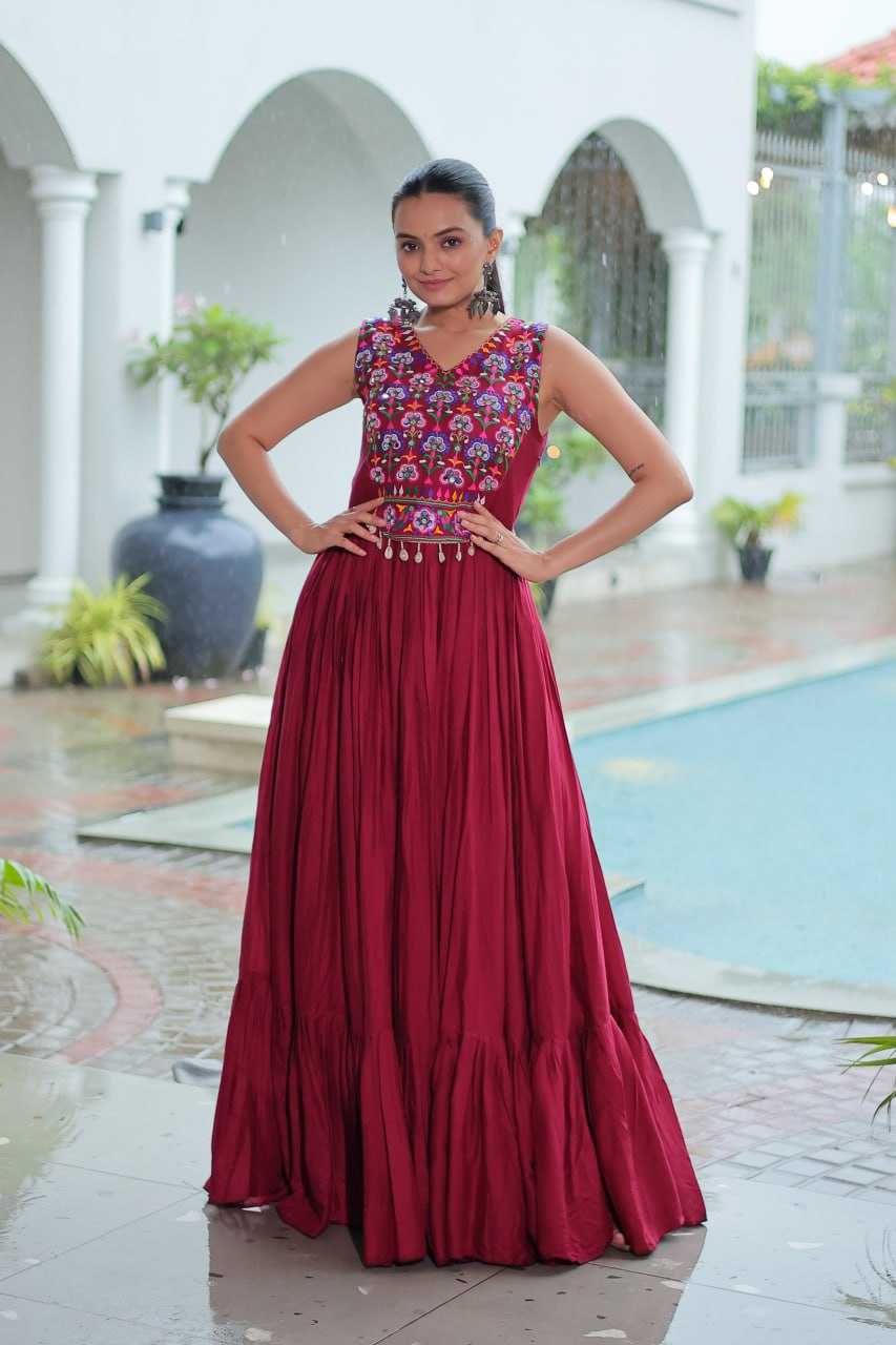 Ynf Reyon Cotton KESH491 9258 Gowns Wedding Collections Wholesale Embroidery Gowns Wedding Gown Haldi Outfits Manufacturer