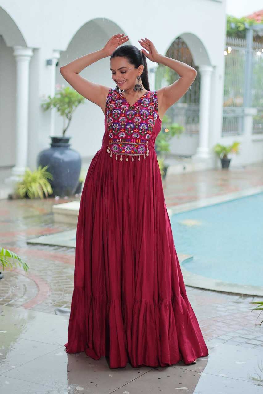 Ynf Reyon Cotton KESH491 9258 Gowns Wedding Collections Wholesale Embroidery Gowns Wedding Gown Haldi Outfits Manufacturer